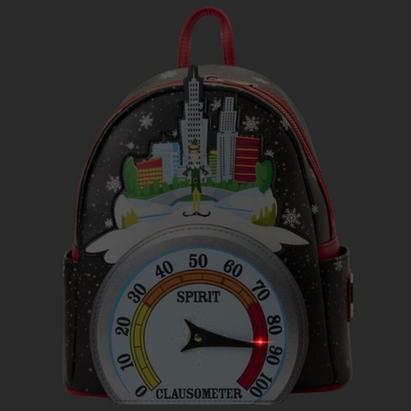 Loungefly Elf Clausometer Light Up Mini Backpack